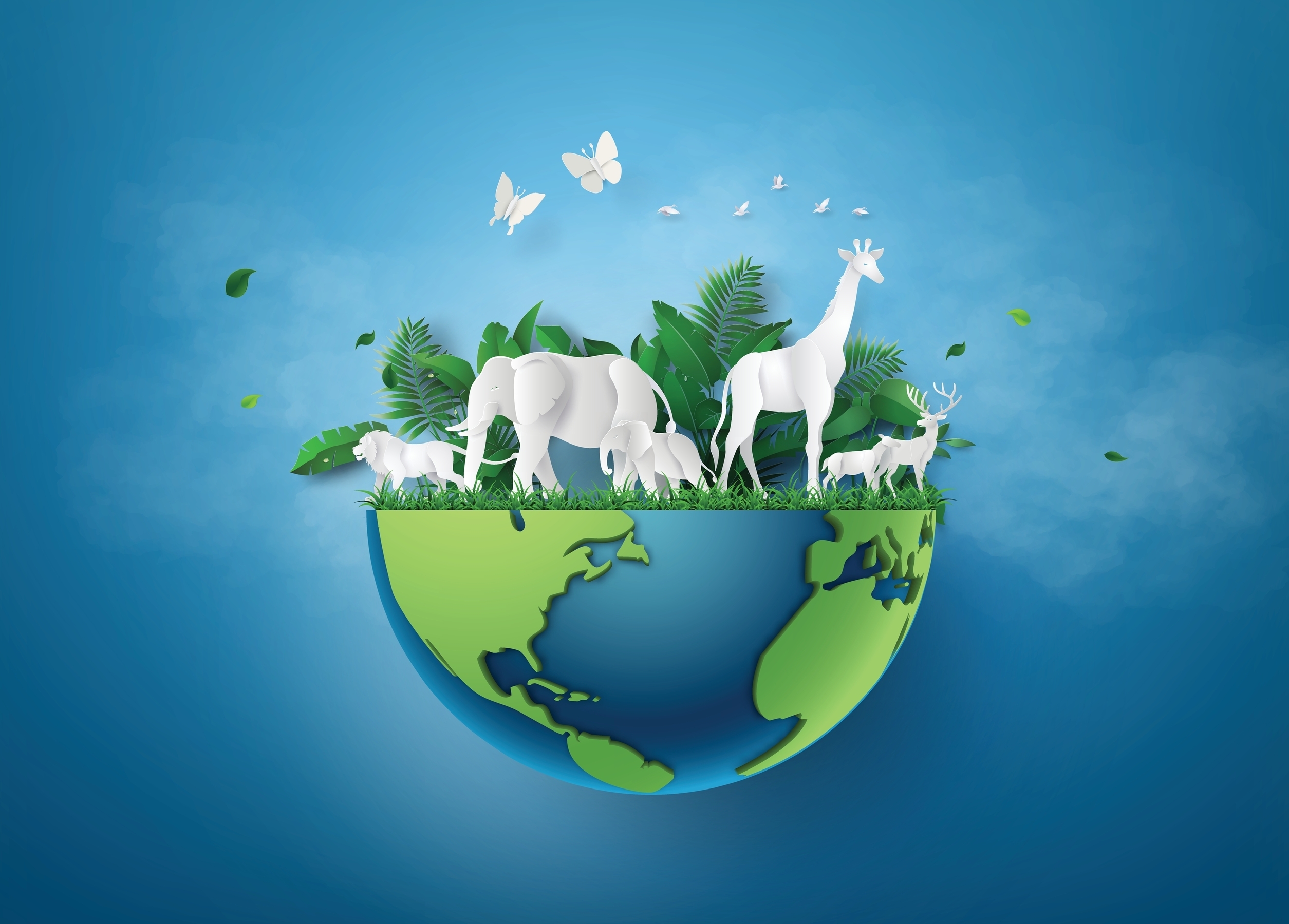 animals and earth illustration